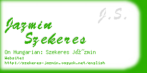 jazmin szekeres business card